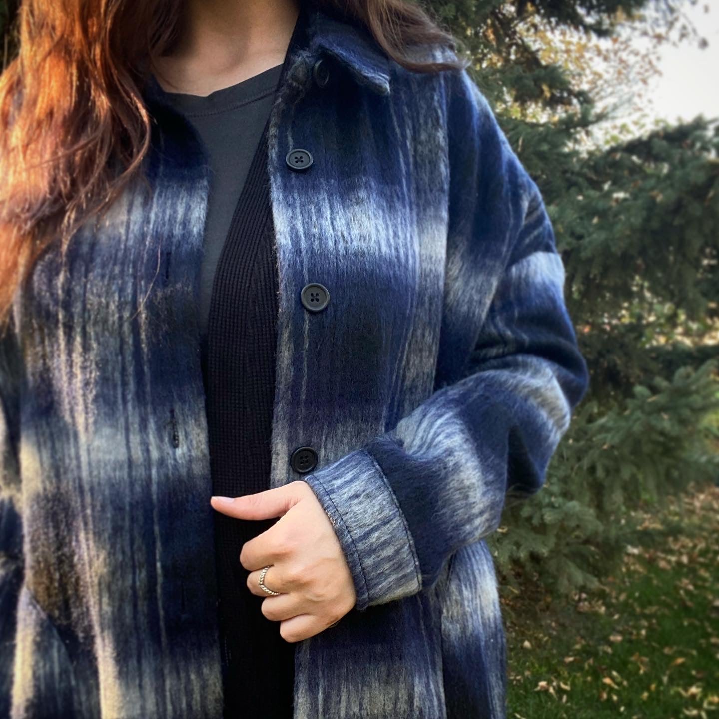 HEAVY BRUSHED PLAID JACKET