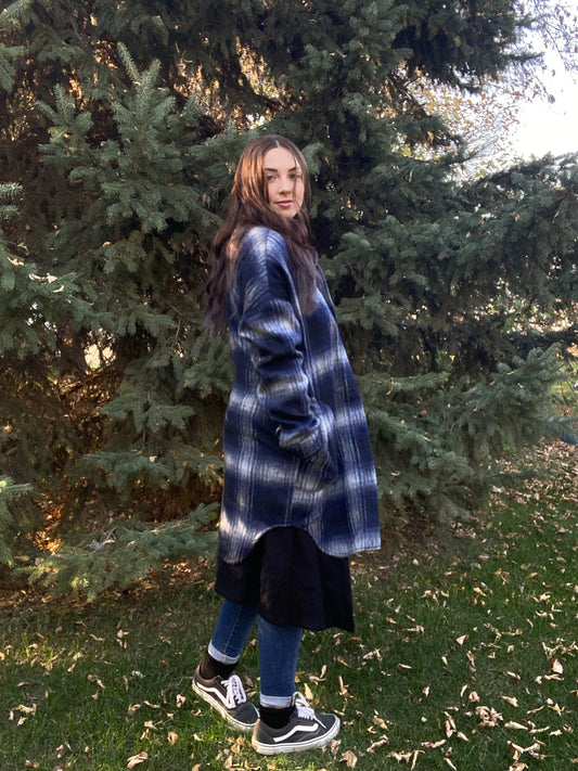 HEAVY BRUSHED PLAID JACKET