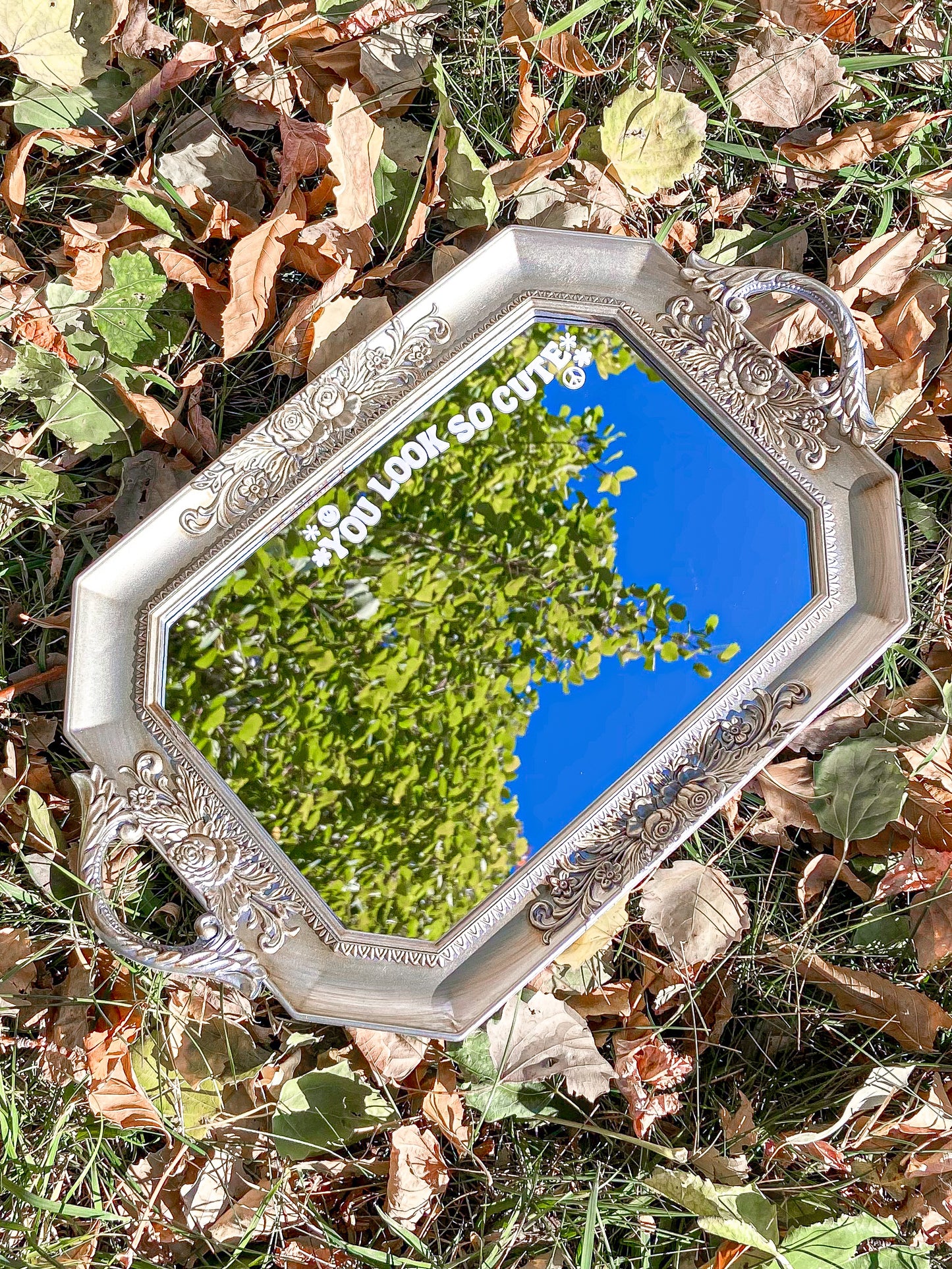 “YOU LOOK SO CUTE” Mirror Sticker