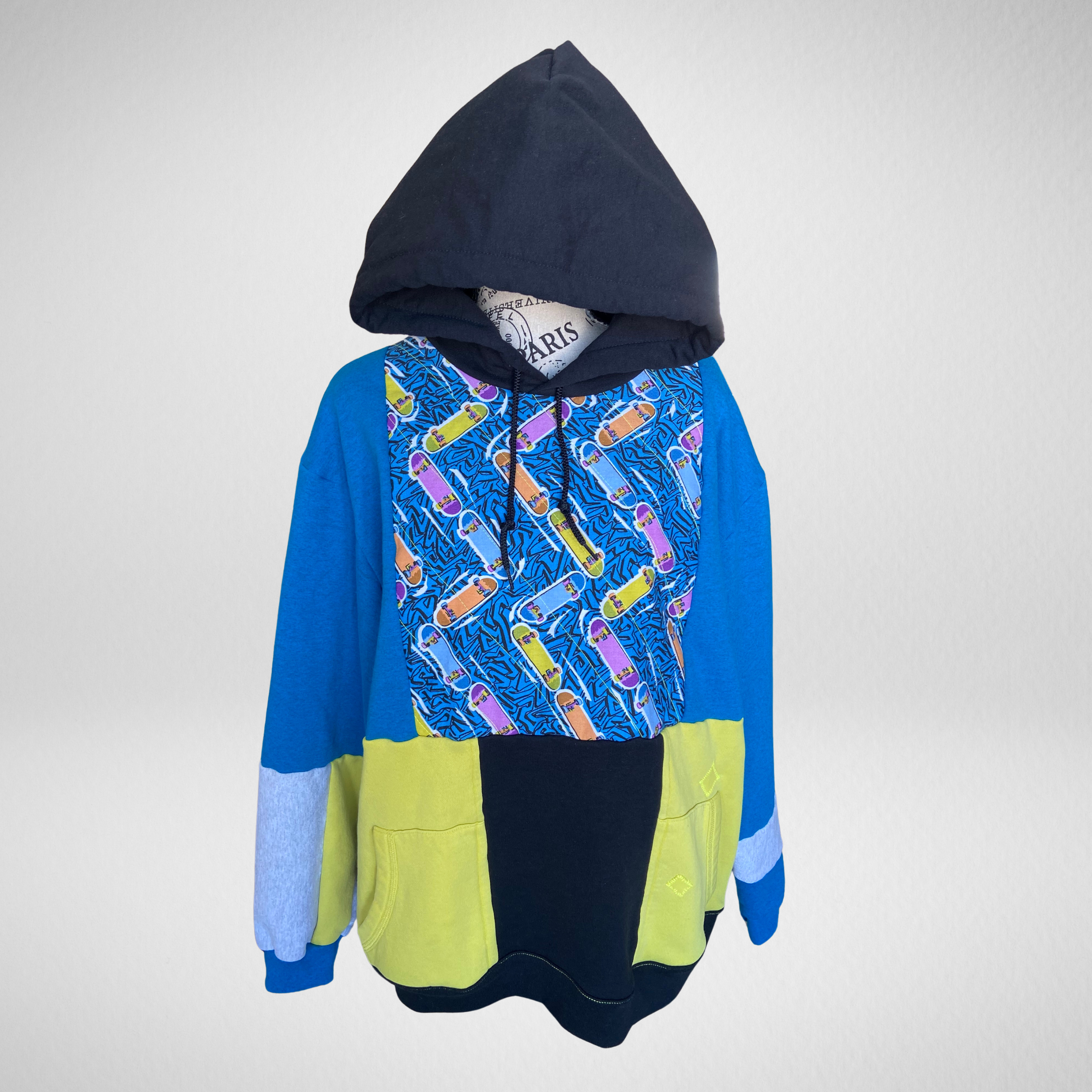 Retro Patchwork Hoodie