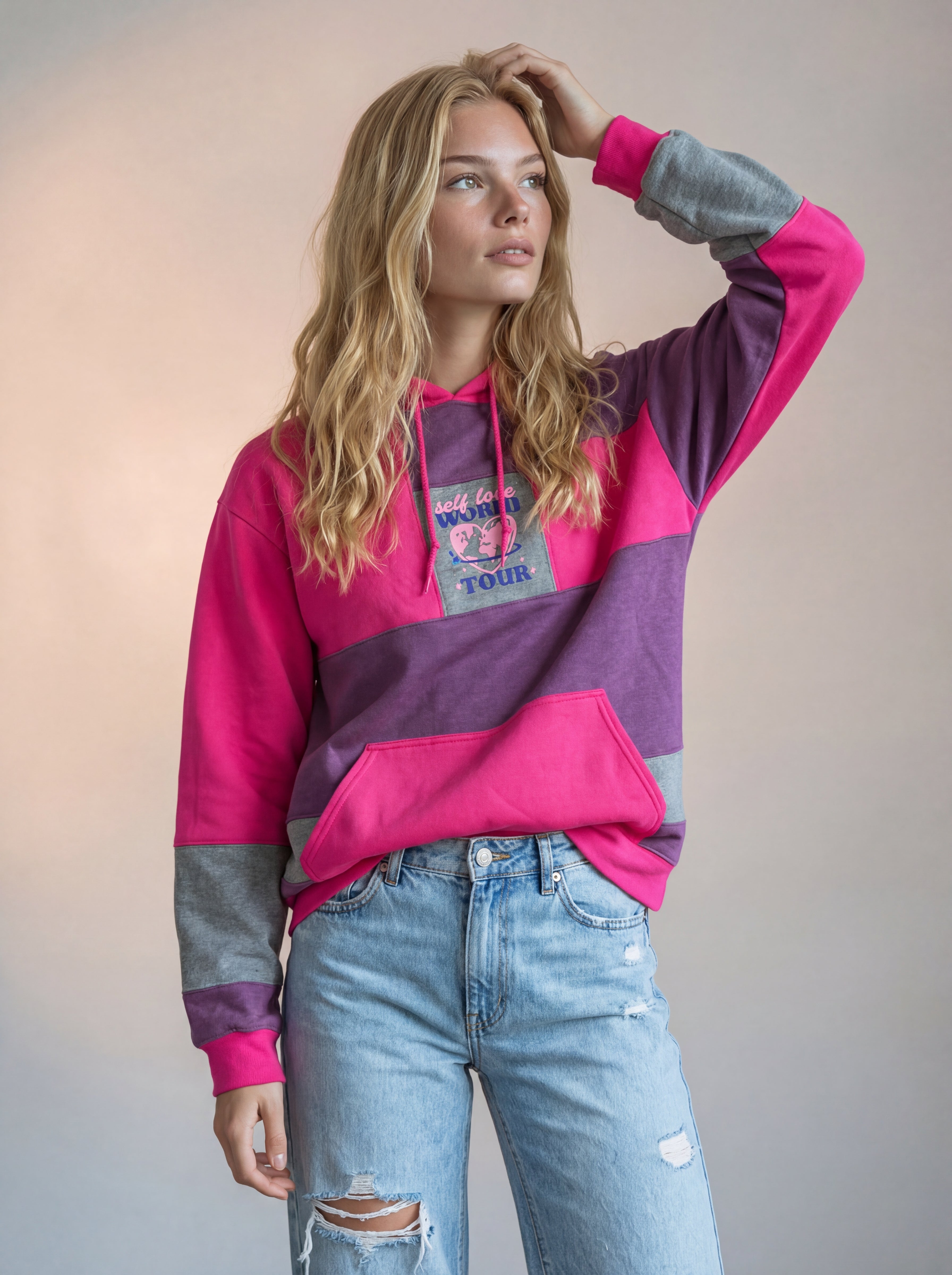 Patchwork Love Hoodie