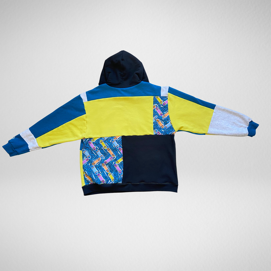 Retro Patchwork Hoodie