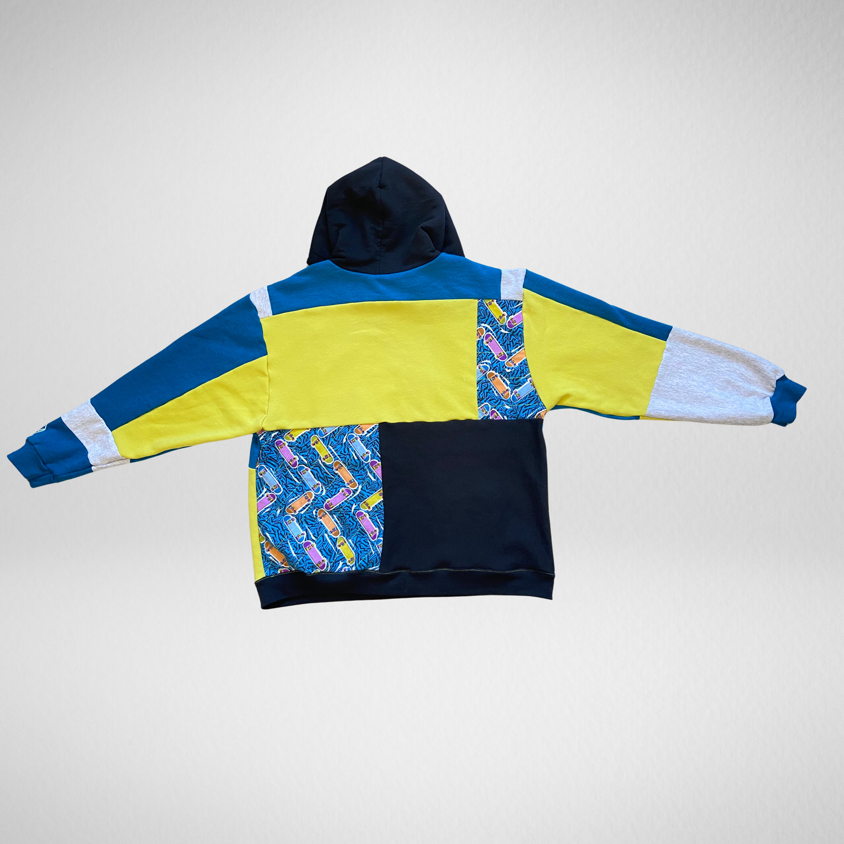 Retro Patchwork Hoodie