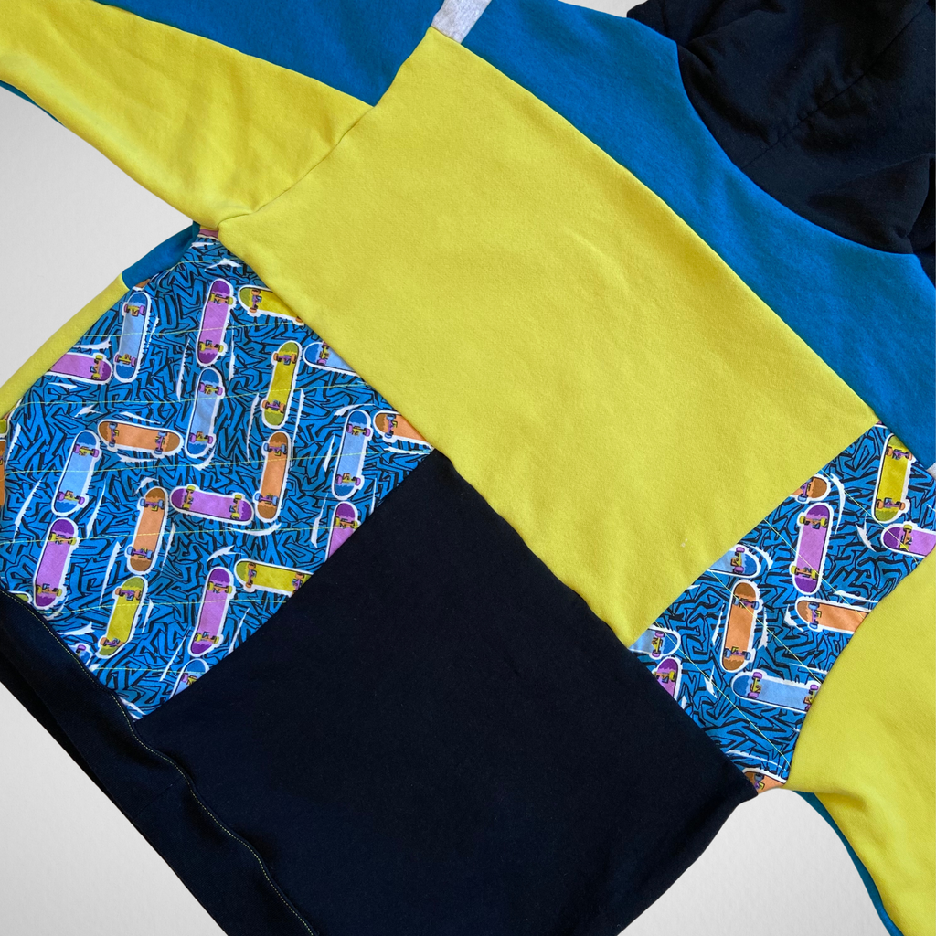 Retro Patchwork Hoodie