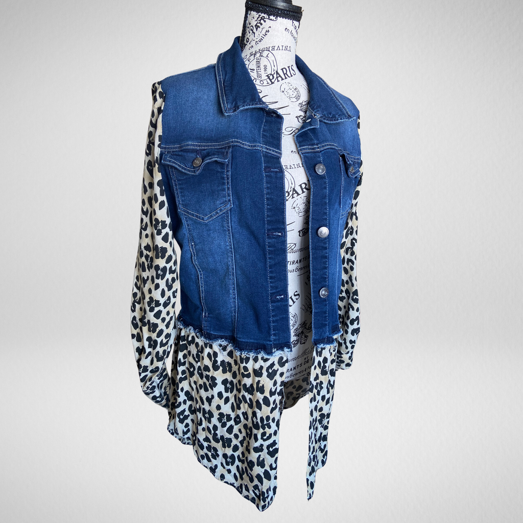 Leopard Denim Vest