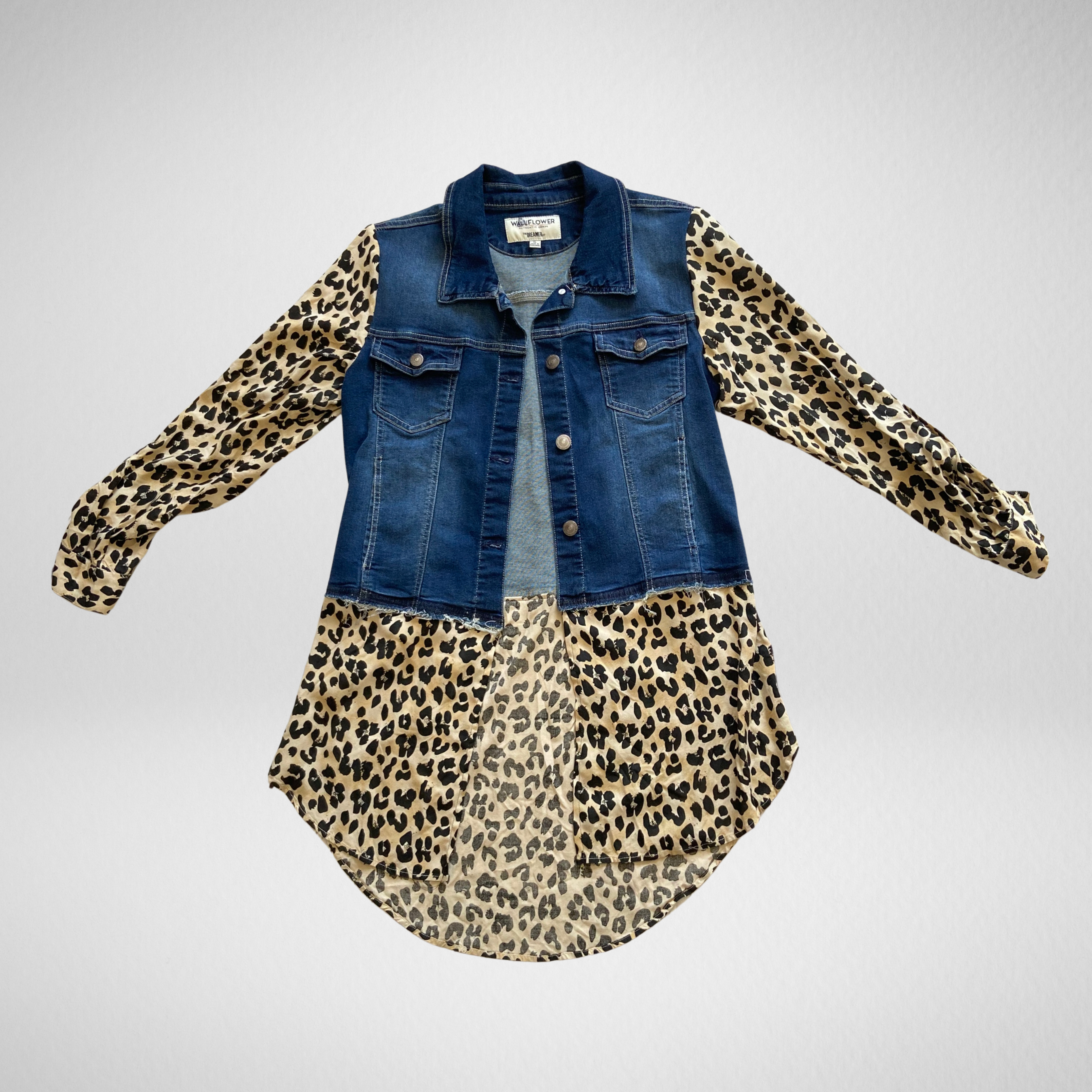 Leopard Denim Vest
