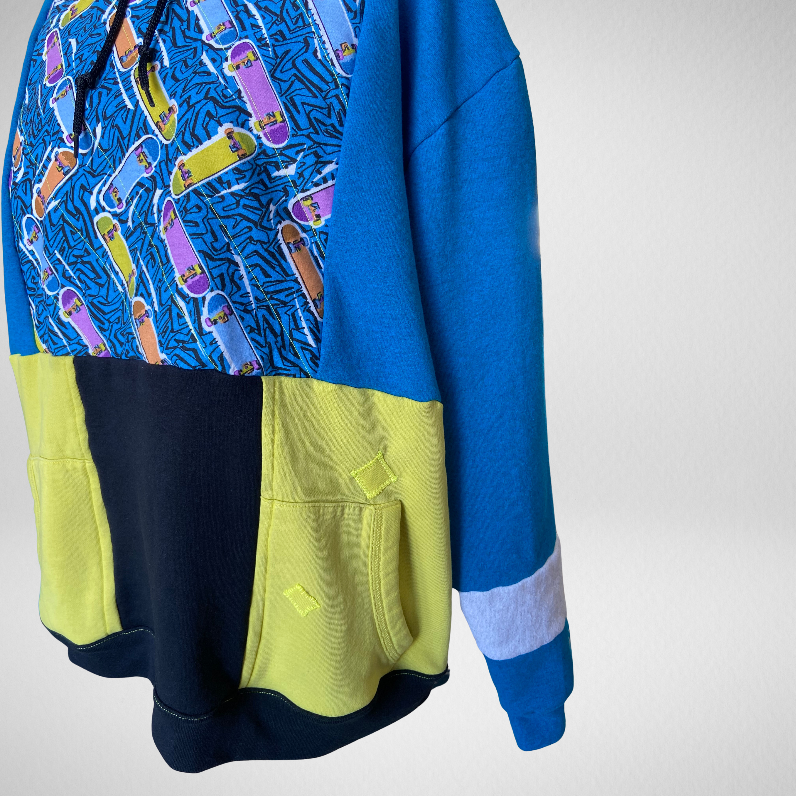 Retro Patchwork Hoodie