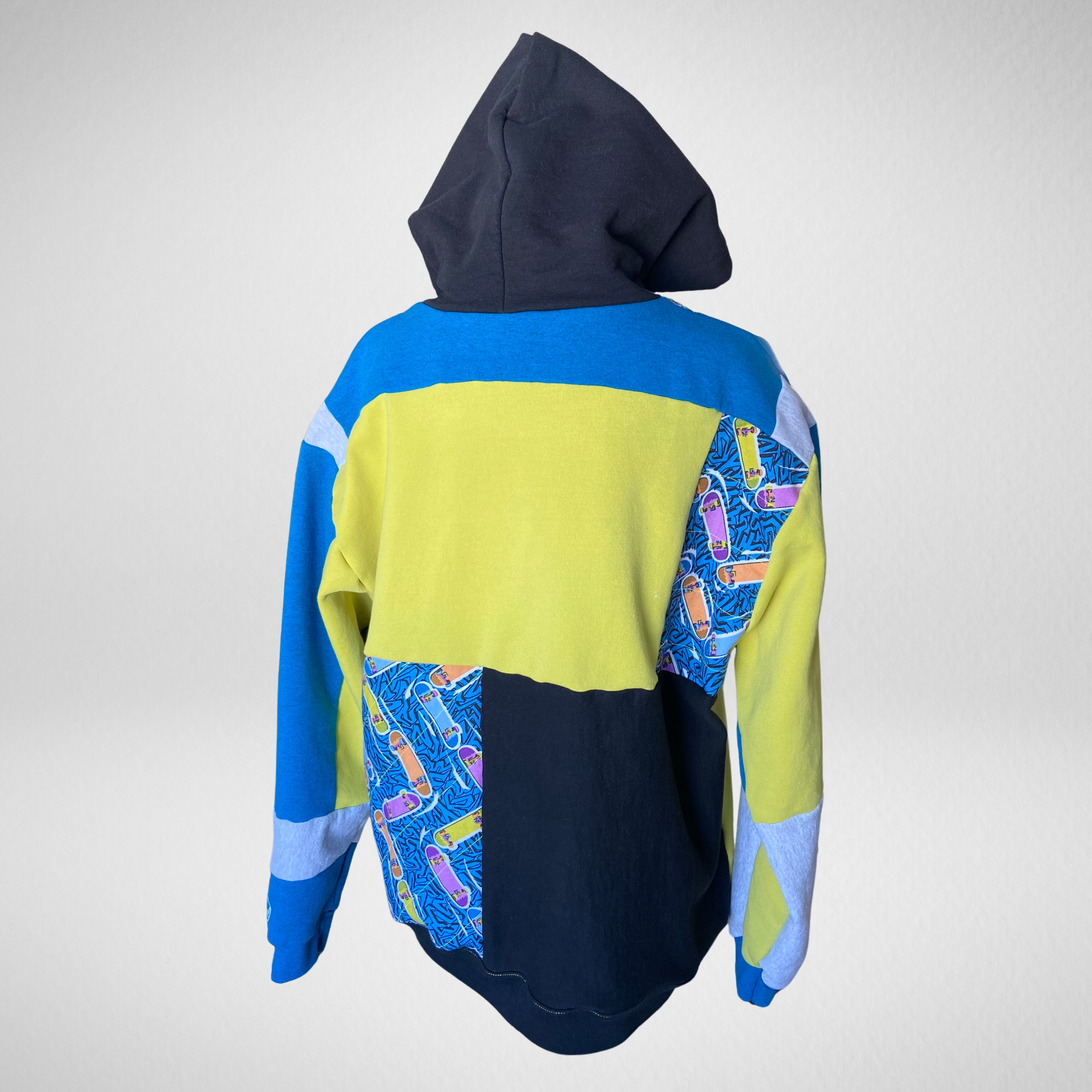 Retro Patchwork Hoodie