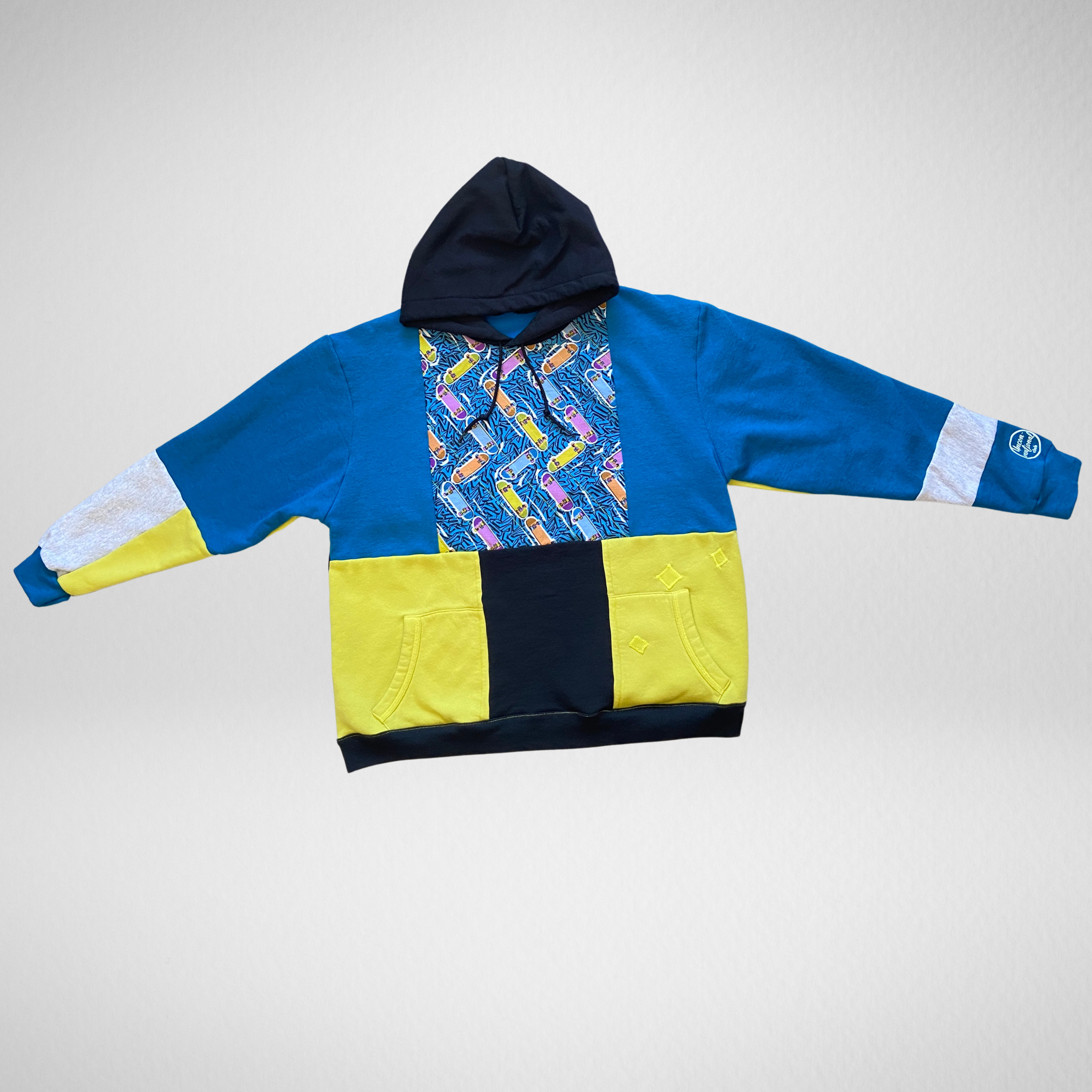 Retro Patchwork Hoodie