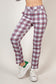 PLAID HIGH WAIST STRETCH PANT