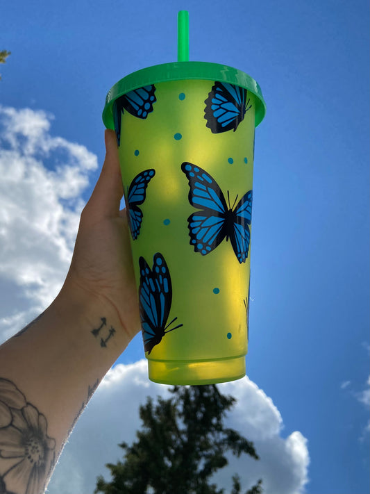 Butterfly Color Changing Tumbler